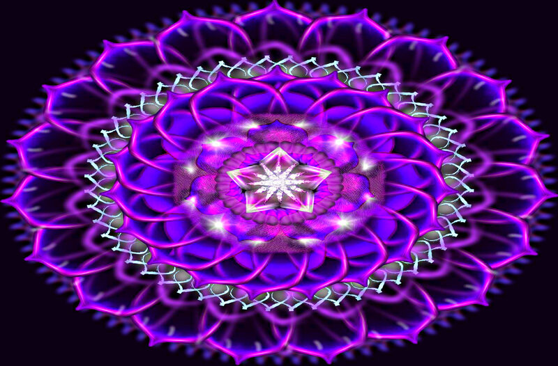 Purple Mandala Design — Hypnotic, Digital Art