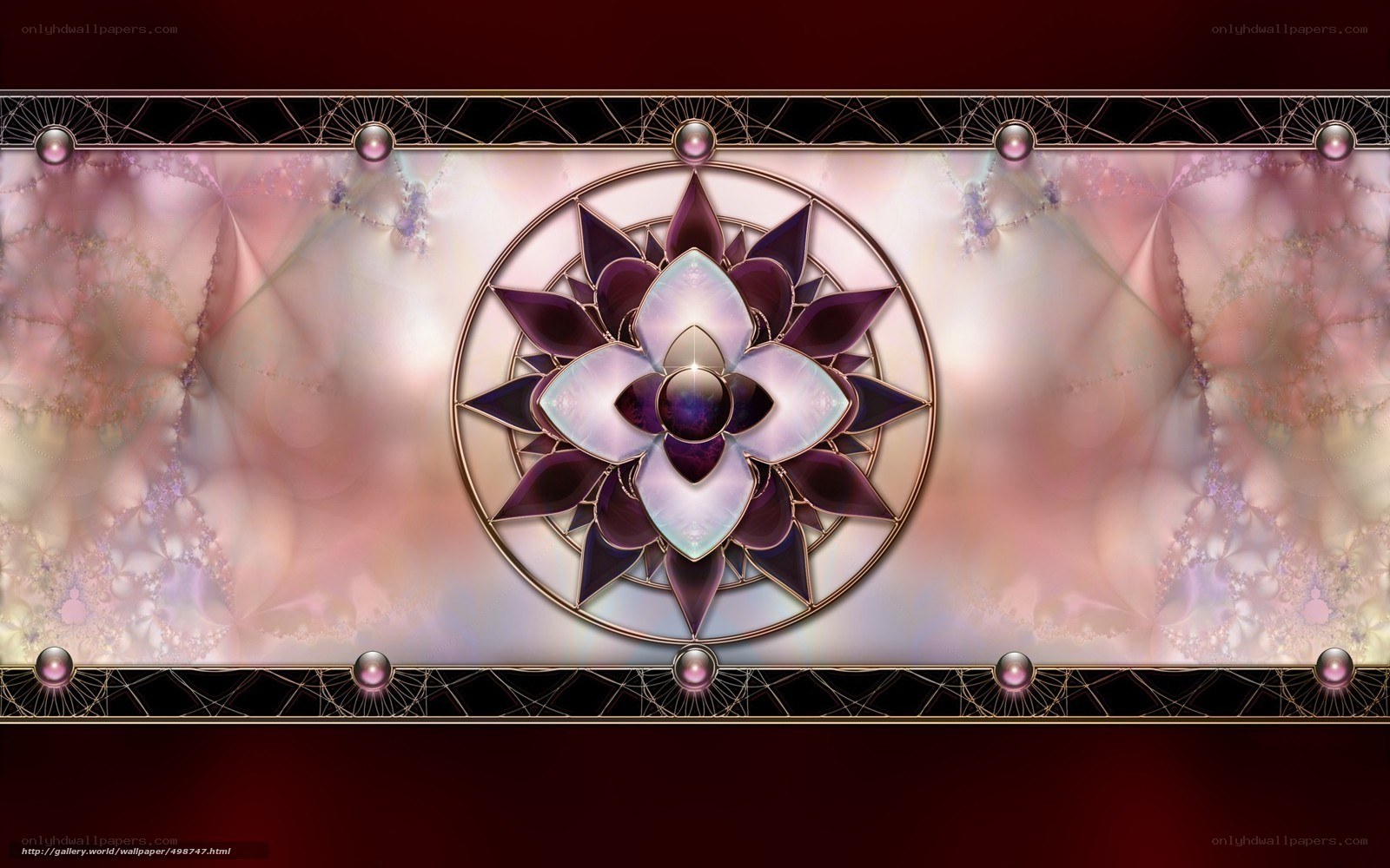 Purple mandala flower design
