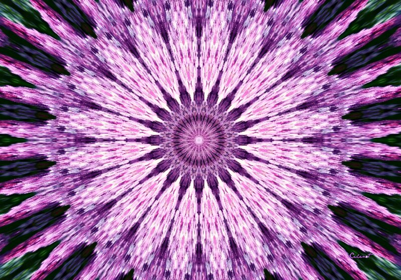 Purple Mandala Pattern — Hypnotic, Abstract, Center