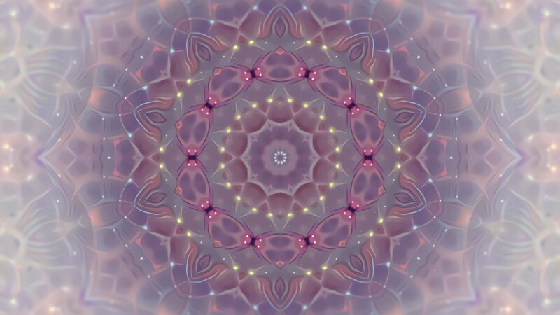 Purple Mandala Pattern — Hypnotic, Digital Art, Lights