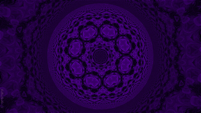 Purple Mandala Pattern — Hypnotic, Digital Art