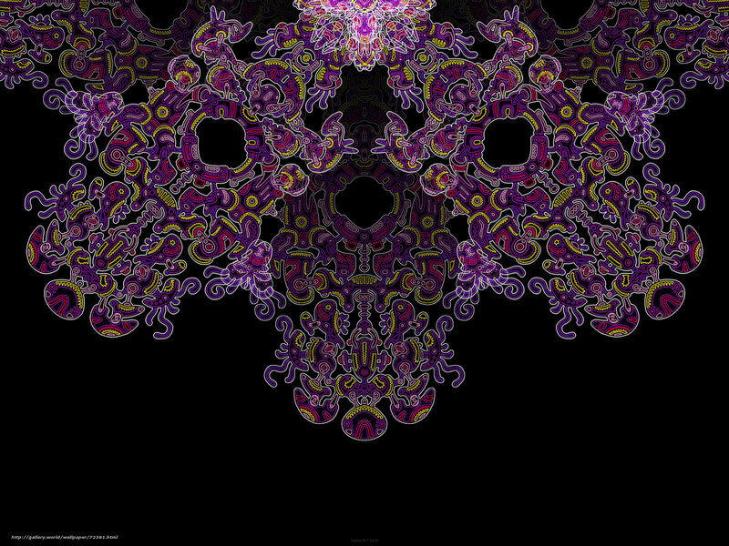 purple mandala skull design