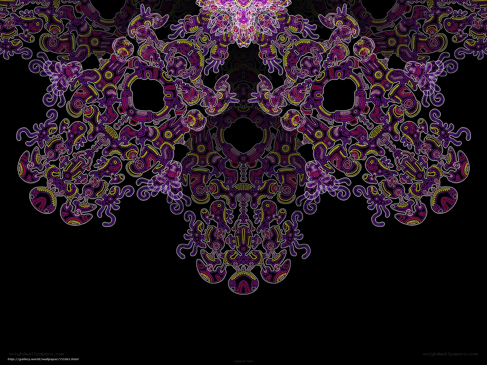 purple mandala skull design