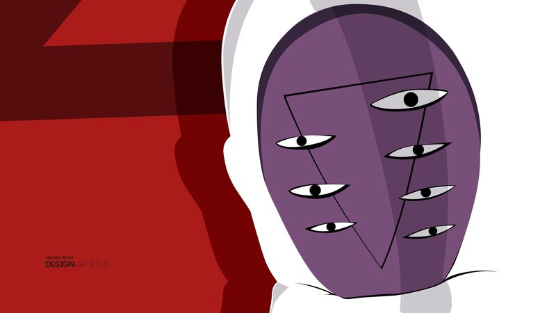 Purple Mask with Eyes