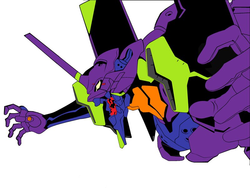 Purple Mecha Robot — Dramatic, Digital Art, Mech, Anime