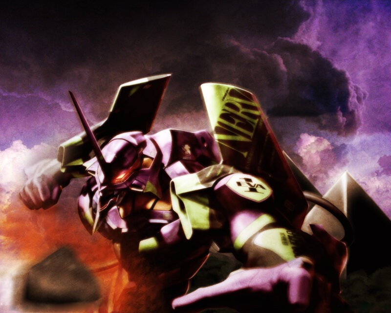 Purple Mecha Robot — Dramatic, Digital Art