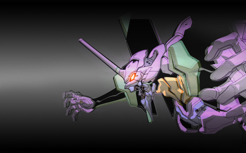 Purple Mecha Robot — Dramatic, Digital Art, Weapon