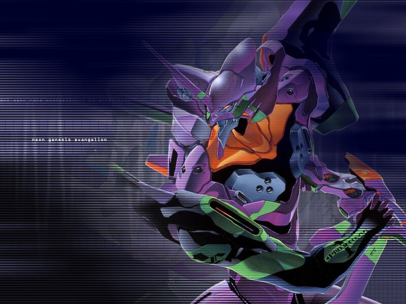 Purple Mecha Robot — Dramatic, Night, Anime