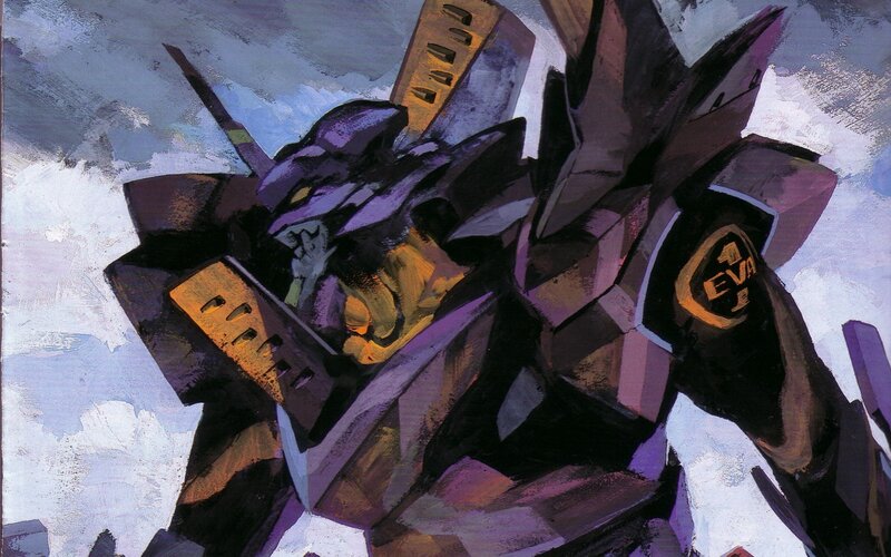 Purple Mecha Robot — Dramatic, Painting, Mech