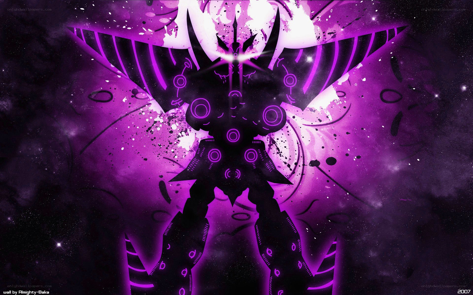 purple mecha silhouette