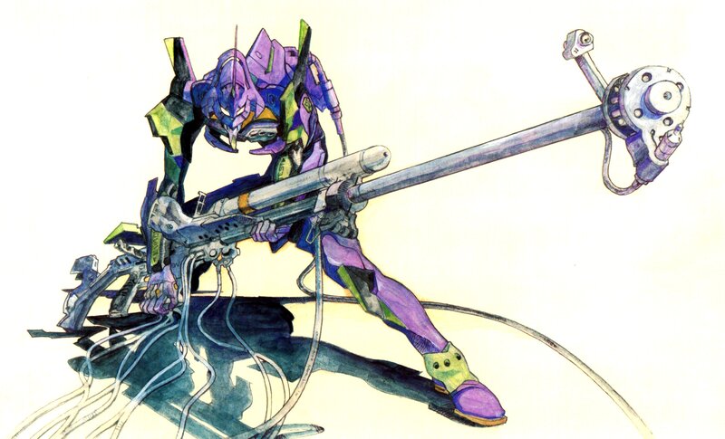 Purple Mecha with Weapon