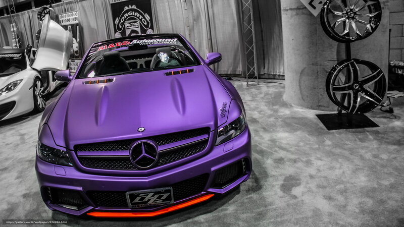 Purple Mercedes-Benz at Auto Show