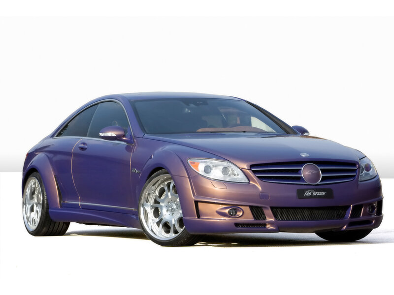 purple Mercedes-Benz coupe