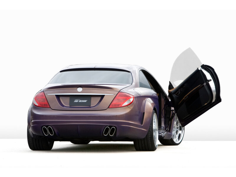 Purple Mercedes-Benz with open door