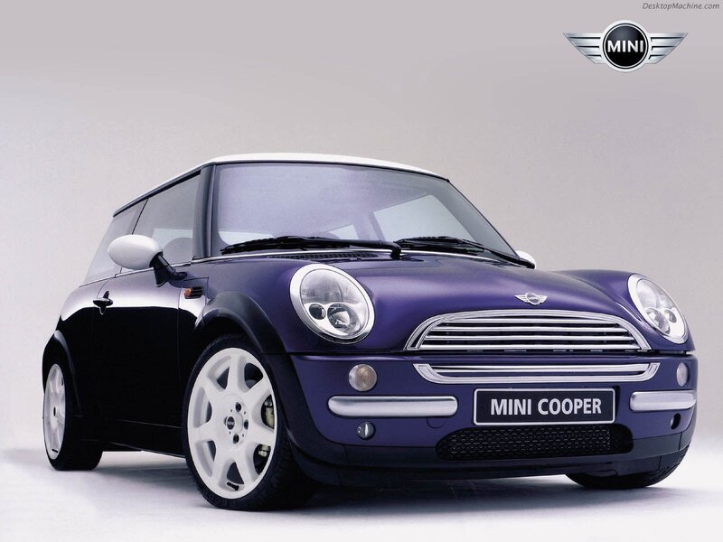 Purple Mini Cooper car
