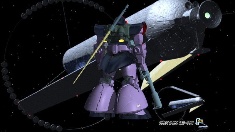 Purple Mobile Suit — Dramatic, Night, 3d Render
