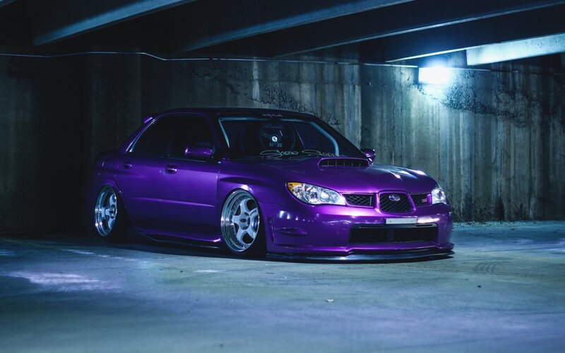 Purple Modified Car — Dramatic