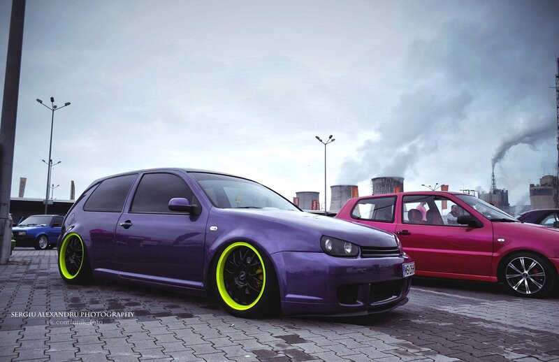 Purple Modified Car — Industrial, Photograph