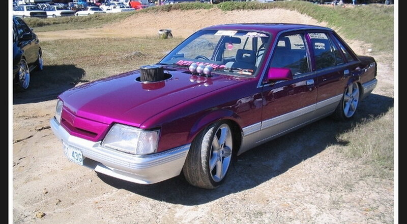 Purple Modified Sedan — Outdoor, Afternoon