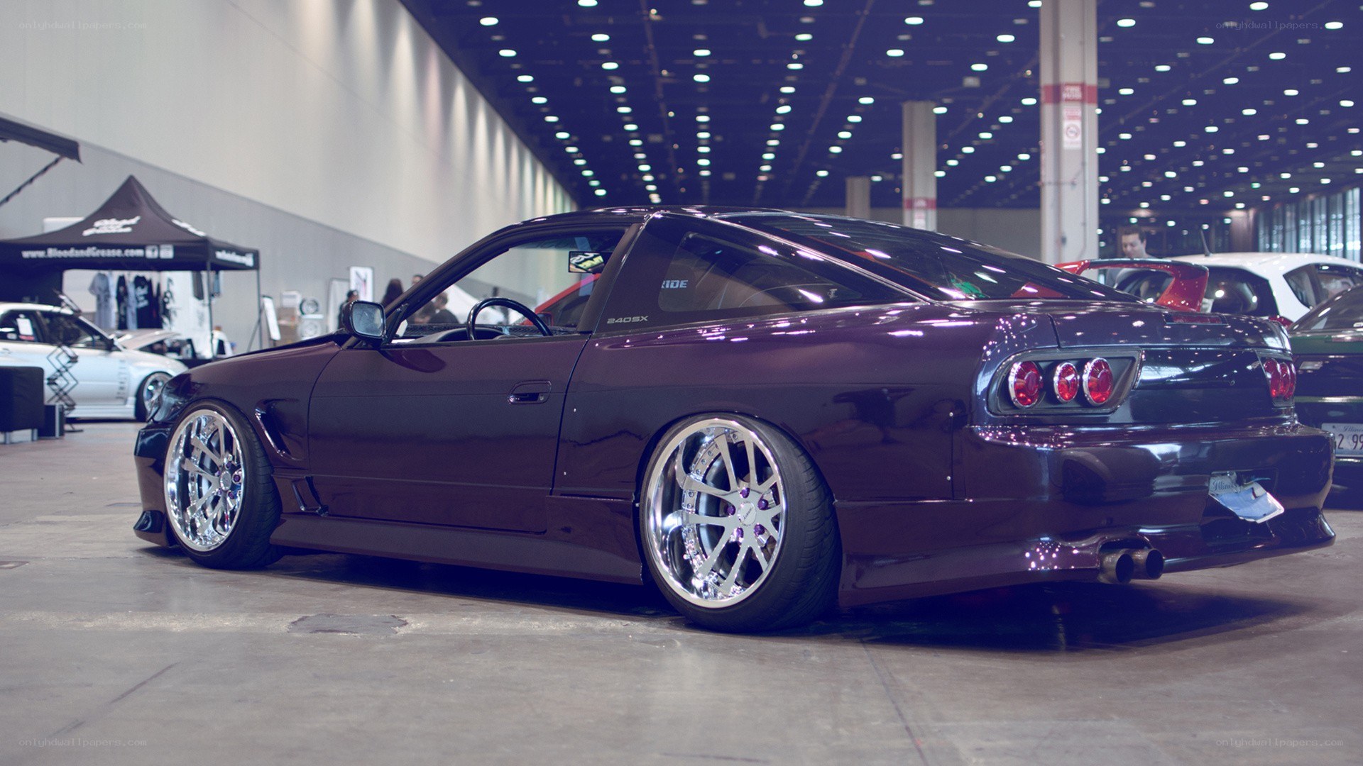 purple modified sports car