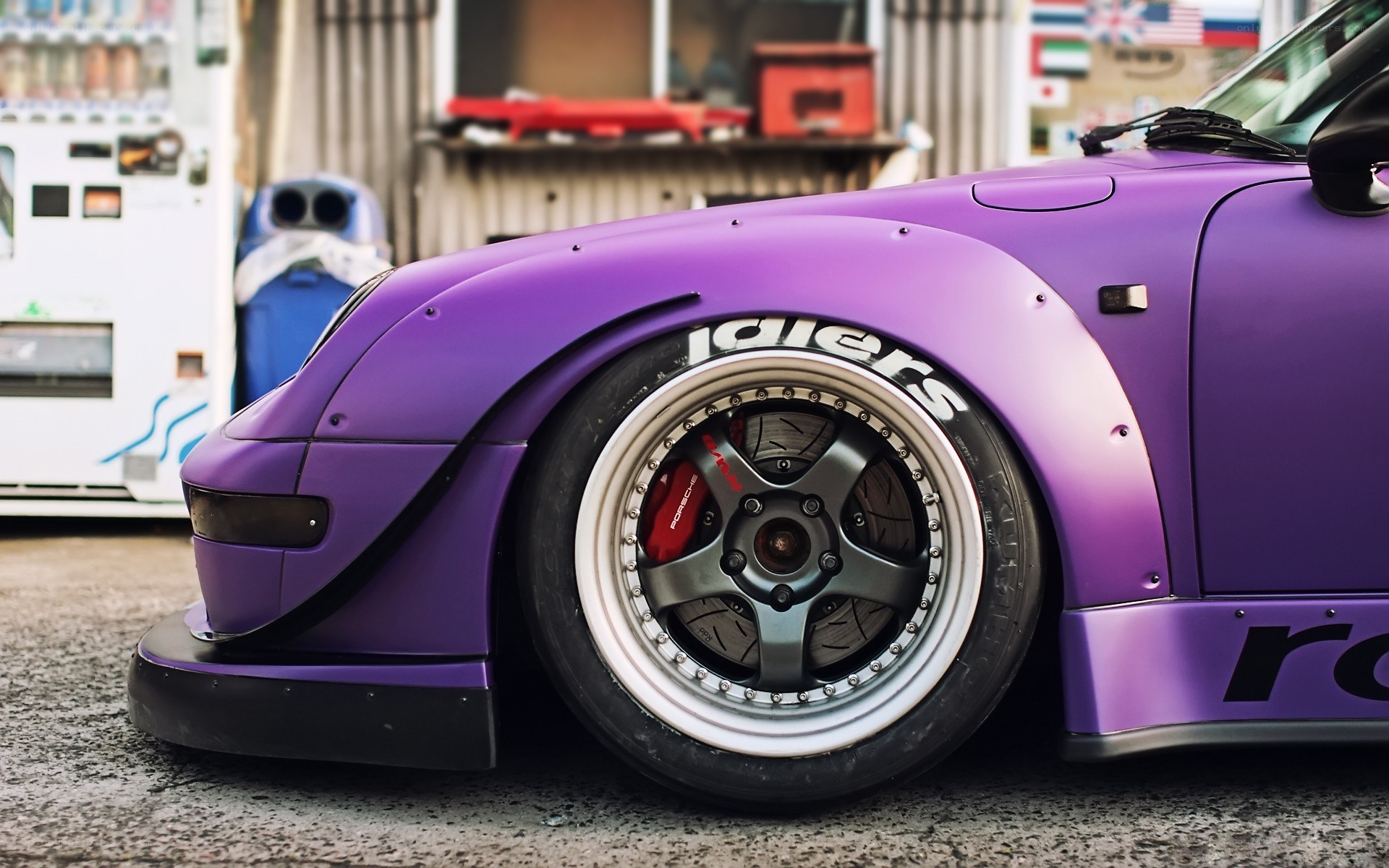 purple modified sports car
