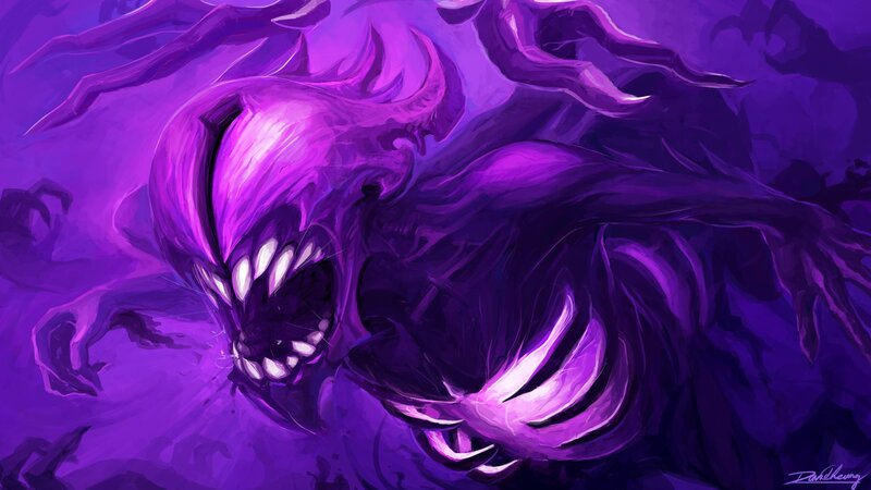 Purple Monster Creature — Dramatic, Digital Art, Teeth