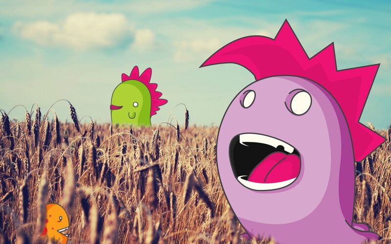 Purple Monster in Field