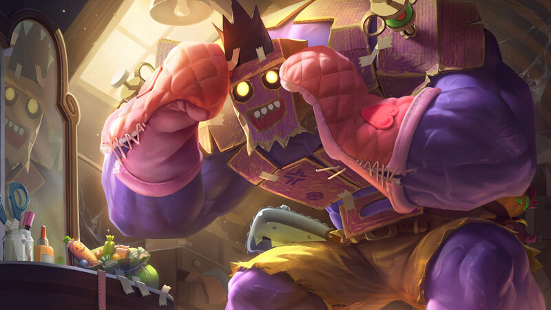 Purple Monster in Workshop — Dramatic