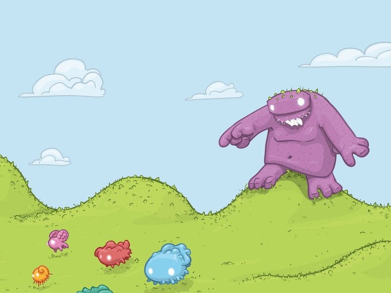 Purple Monster on Hill