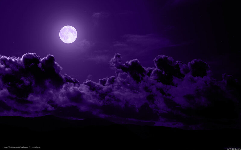Purple Moonlit Sky