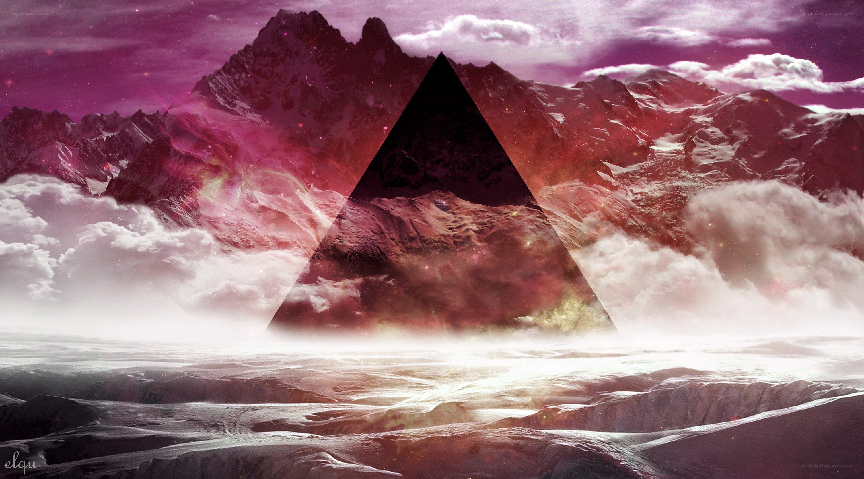 purple mountain landscape
