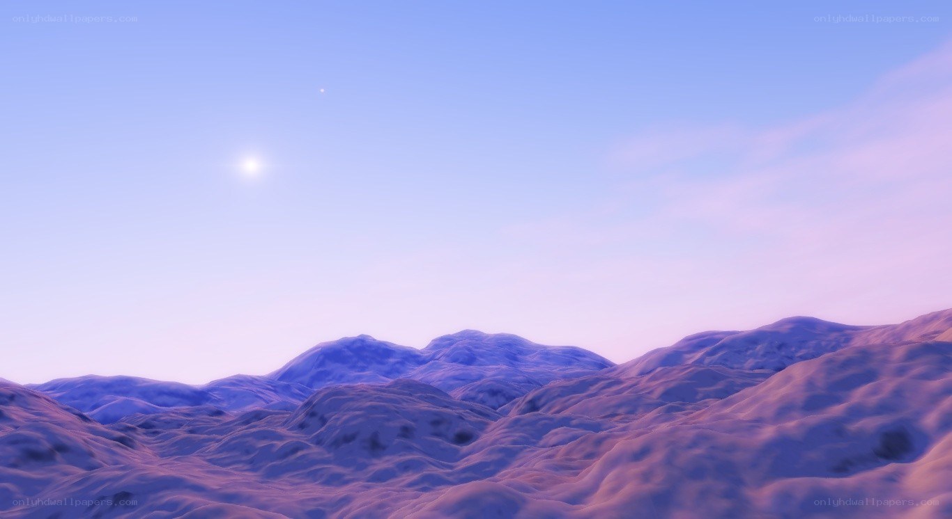 Purple mountain landscape