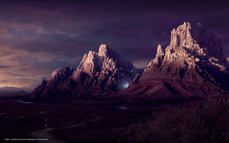 Purple Mountain Landscape