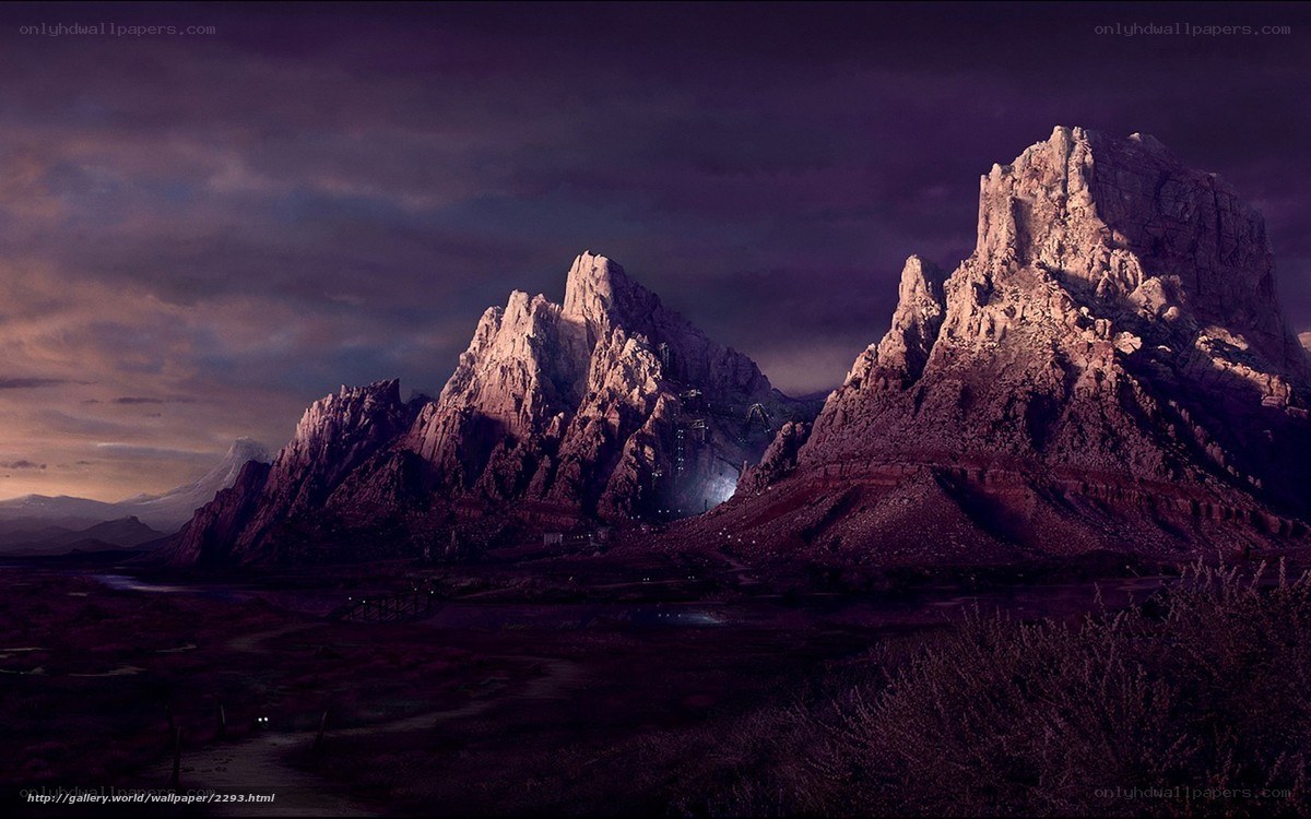 Purple Mountain Landscape