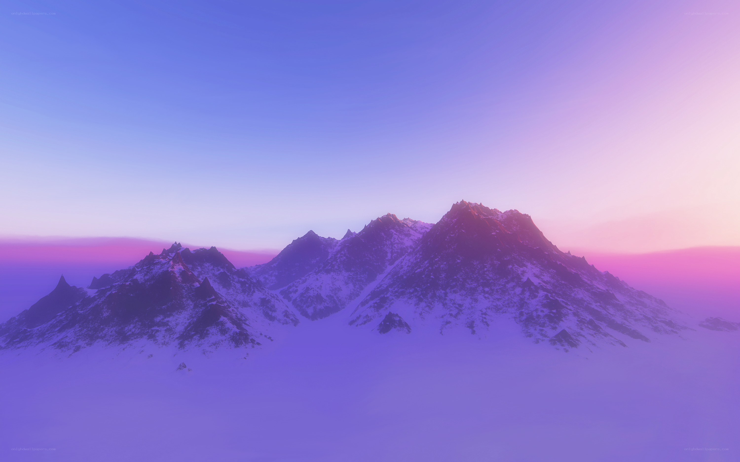 purple mountain sunrise