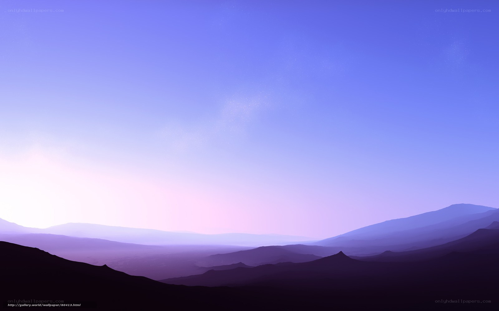Purple mountain sunset