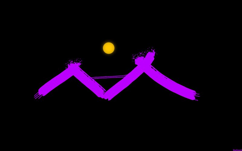 Purple Mountains at Night