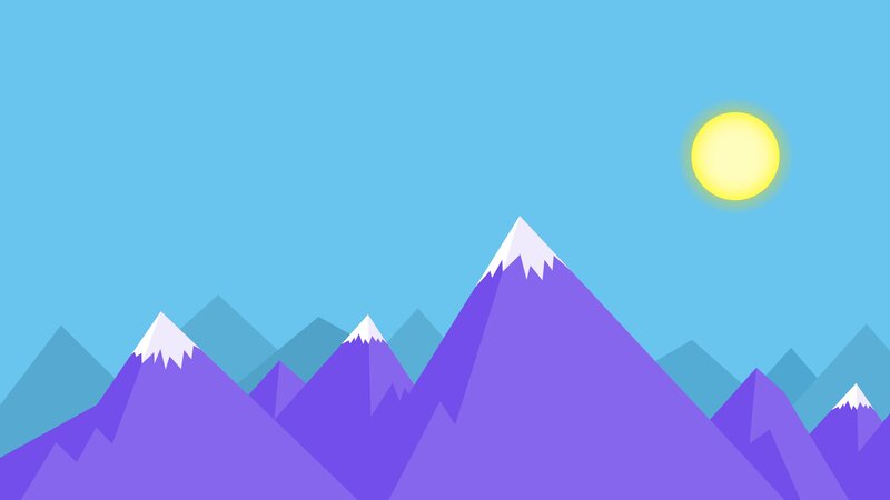 Purple Mountains with Snow