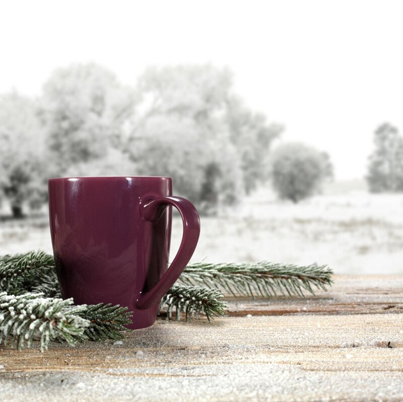 Purple Mug on Wood — Calm