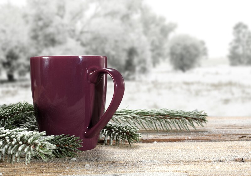 Purple Mug on Wood
