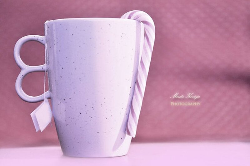 Purple Mug with Candy Cane