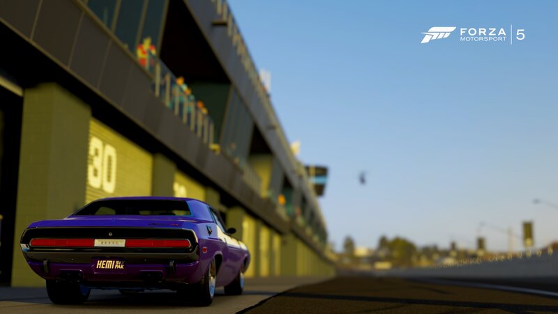 Purple Muscle Car — Calm, Afternoon, 3d Render