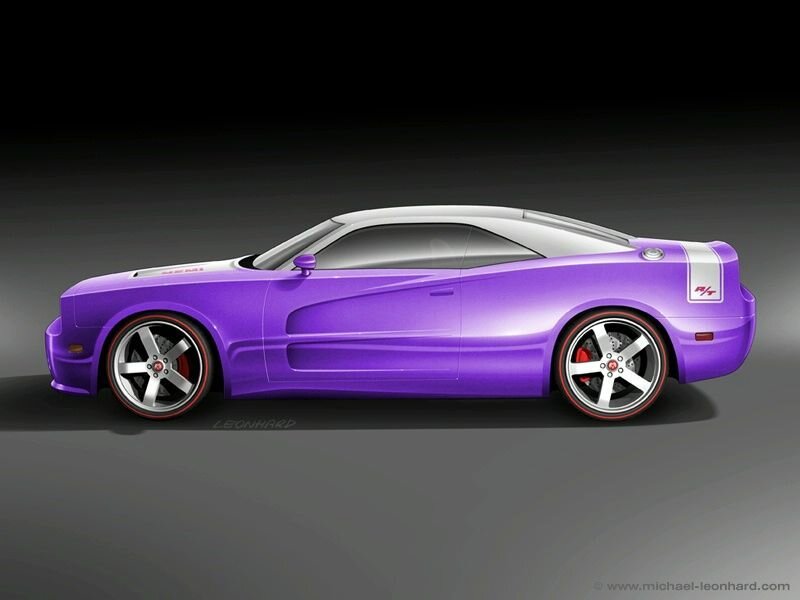 purple muscle car concept