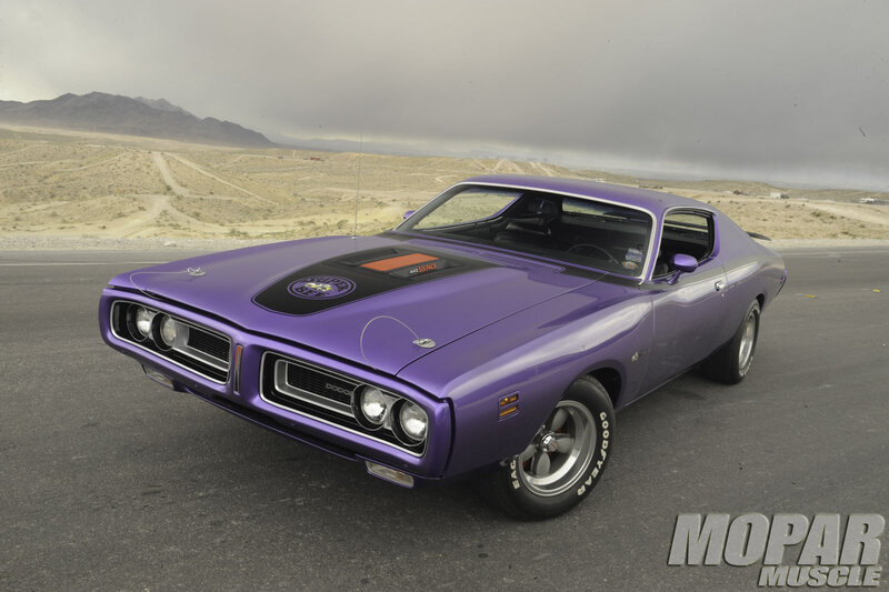 Purple Muscle Car — Dramatic, Photograph