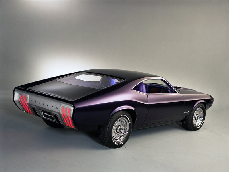 Purple Muscle Car — Dramatic, Photograph, Tires