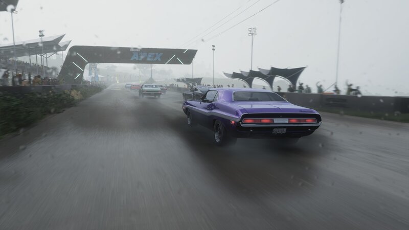 Purple Muscle Car — Driving