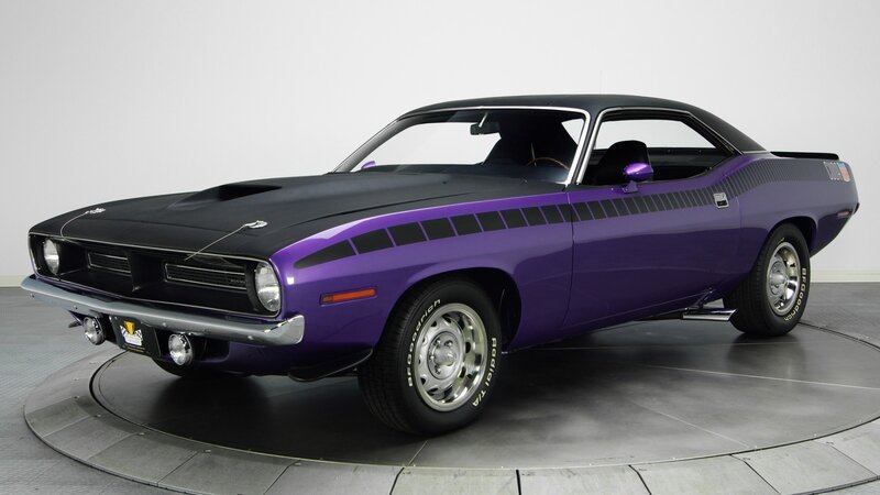 Purple Muscle Car — Neutral, Photograph, Wheel