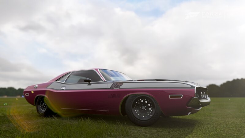 Purple Muscle Car — Serene, Afternoon, 3d Render