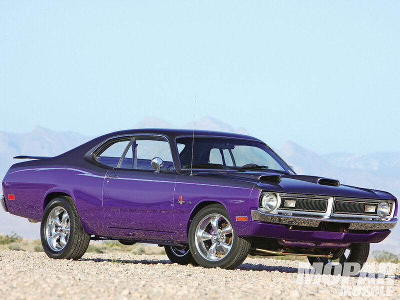 Purple Muscle Car — Serene, Afternoon