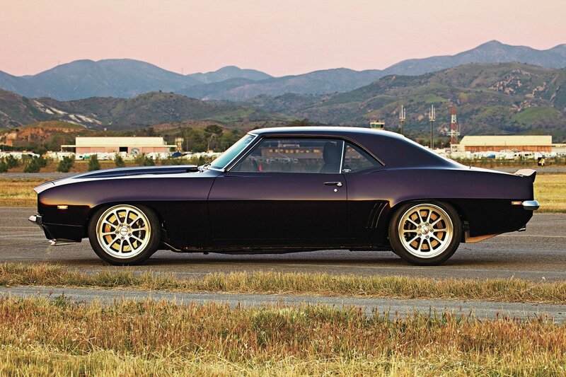 Purple Muscle Car — Serene, Sunset
